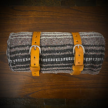 Load image into Gallery viewer, Bedroll for Motorcycles - Just the Straps With or Without a Blanket, Indian Tan (Ships Now)