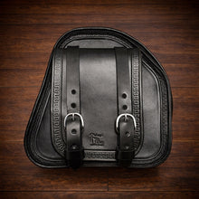 Load image into Gallery viewer, Motorcycle Trunk Bag, Custom Art Fits All Brands of Motorcycles w/ Rear Luggage Rack, Black