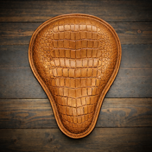 Load image into Gallery viewer, Chopper/Bobber Pan Seat, Alligator Print
