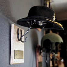 Load image into Gallery viewer, Wood &amp; Metal Cavalry Hat &amp; Spurs Rack