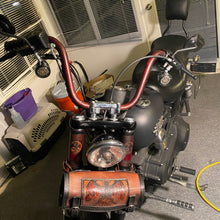 Load image into Gallery viewer, Leather Wraps For Handlebars, Highway Bars/Crash bars, Front Or Rear, Custom Two Tone