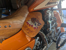 Load image into Gallery viewer, Heat Shield - Custom Art, with Pouch, Fits Indian Chief, Chieftain, Springfield, and Roadmaster