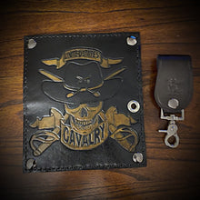Load image into Gallery viewer, Long Biker Leather Wallet with Chain - Custom Art, Black
