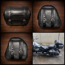 Load image into Gallery viewer, Motorcycle Trunk Bag, Custom Art Fits All Brands of Motorcycles w/ Rear Luggage Rack, Black