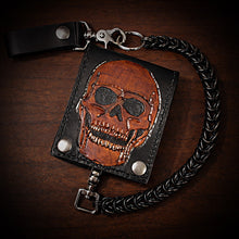 Load image into Gallery viewer, Billfold Skull Black