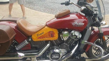 Load image into Gallery viewer, Heat Shield for Indian Scout - Female Warbonnet, Indian Tan