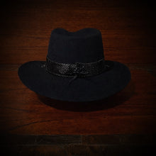 Load image into Gallery viewer, Hat Band, Genuine Python, Black
