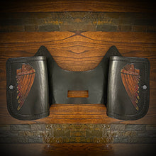 Load image into Gallery viewer, Heat Shield - Native Warbonnet, Black, Double Pouch, Fits Indian Chief, Chieftain, Springfield, Vintage and Roadmaster