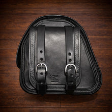Load image into Gallery viewer, Motorcycle Trunk Bag, Custom Art Fits All Brands of Motorcycles w/ Rear Luggage Rack, Black