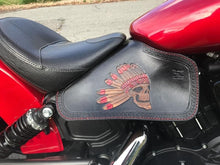 Load image into Gallery viewer, Indian Scout motorcycle - Flying Native Skull Red Accents, Black