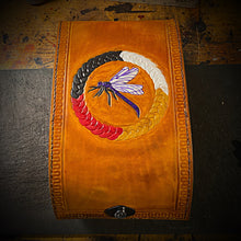 Load image into Gallery viewer, Motorcycle Luggage Rack Bag, Fits Indian Scout, Medicine Wheel W/ Dragonfly Art