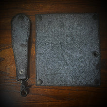 Load image into Gallery viewer, Long Biker Exotic Leather Wallet - Genuine African Buffalo, Blue (Ships Now)