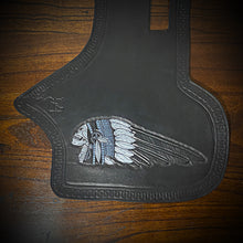 Load image into Gallery viewer, Heat Shield &amp; Artabyss Design Studio Warrior Skull Tank Emblem, Fits Indian Roadmaster, Chieftain, Springfield &amp; Chief Clearance Sale