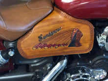 Load image into Gallery viewer, Heat Shield for Indian Scout - Female Warbonnet, Indian Tan