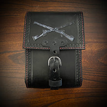 Load image into Gallery viewer, Rear Crash Bar Bag - Infantry Cross Rifles Art, Black