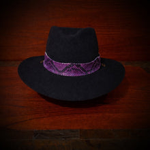 Load image into Gallery viewer, Hat Band, Genuine Python, Purple