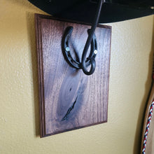 Load image into Gallery viewer, Wood &amp; Metal Cavalry Hat &amp; Spurs Rack