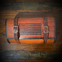 Load image into Gallery viewer, Round Bag for Motorcycles - Old Glory, Brown