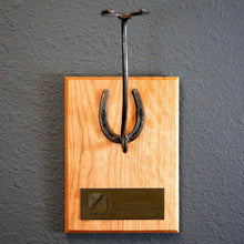 Load image into Gallery viewer, Wood &amp; Metal Cavalry Hat &amp; Spurs Rack