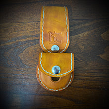 Load image into Gallery viewer, Key Fob Carrier w/ Belt Loop or Clasp, Fits Both Indian and Harley Fobs, Tan