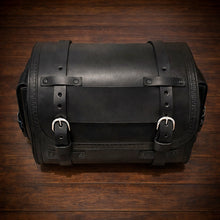 Load image into Gallery viewer, Motorcycle Trunk Bag, Custom Art Fits All Brands of Motorcycles w/ Rear Luggage Rack, Black