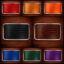 Load image into Gallery viewer, Belt Buckle With Genuine Alligator Leather (Ships Now)