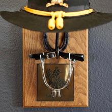 Load image into Gallery viewer, Wood &amp; Metal Cavalry Hat &amp; Spurs Rack
