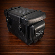 Load image into Gallery viewer, Motorcycle Trunk Bag, Custom Art Fits All Brands of Motorcycles w/ Rear Luggage Rack, Fits Rickrak Brand of Racks Black