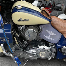 Load image into Gallery viewer, Heat Shield - Custom Art, Blue, Fits Indian Chief, Chieftain, Springfield and Roadmaster