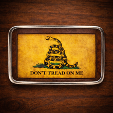 Load image into Gallery viewer, Belt Buckle Custom Art On Brown Leather