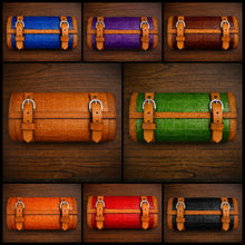 Load image into Gallery viewer, Tool Bag for Motorcycles - Alligator Print Leather, On Indian Tan Leather