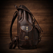 Load image into Gallery viewer, Leather Backpack, Brown