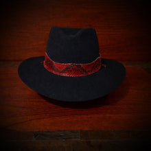 Load image into Gallery viewer, Hat Band, Genuine Python, Red