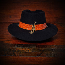 Load image into Gallery viewer, Hat Band, Alligator Print, Orange