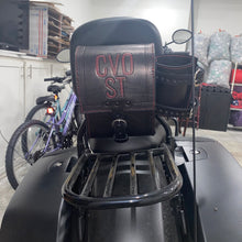 Load image into Gallery viewer, Sissy Bar Bag w/ Fuel Can Holder, Custom Art, Black