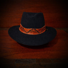 Load image into Gallery viewer, Hat Band, Genuine Python, Orange