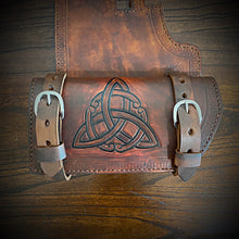 Load image into Gallery viewer, Heat shield for Harley Davidson, Two Pouches - Custom Art, Brown