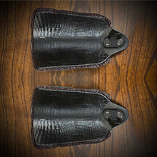 Load image into Gallery viewer, Leather Covered Handlebar Hand Guards Custom Colors Alligator Print