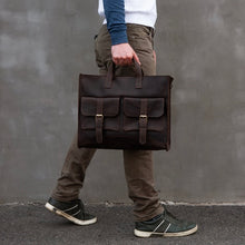 Load image into Gallery viewer, Leather Messenger Bag, Multiple Colors Available