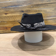 Load image into Gallery viewer, Revenant Folded Crown Fedora, Black