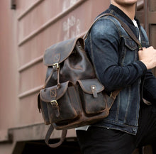 Load image into Gallery viewer, Leather Backpack, Brown