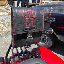 Load image into Gallery viewer, Sissy Bar Bag w/ Fuel Can Holder, Custom Art, Black