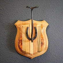Load image into Gallery viewer, Wood &amp; Metal Cavalry Hat, Spurs &amp; Saber Rack