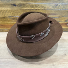 Load image into Gallery viewer, Fedora, Brown Felt, Brown Bandana