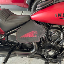 Load image into Gallery viewer, Heat Shield, Red Skull Warbonnet, Black - Fits Indian Chief, Chieftain, Springfield, Vintage and Roadmaster