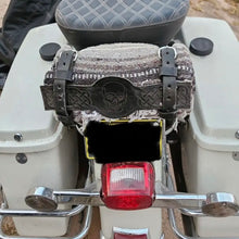 Load image into Gallery viewer, Bedroll for Motorcycles - Skull and Celtic Weave Art, Black