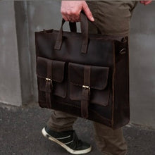 Load image into Gallery viewer, Leather Messenger Bag, Multiple Colors Available