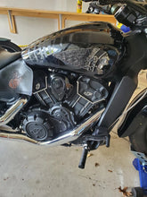 Load image into Gallery viewer, Heat Shield for Indian Scout motorcycle - Custom Art, Black