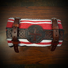 Load image into Gallery viewer, Bedroll for Motorcycles, Circle &amp; Bar - Custom Art, Brown