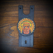 Load image into Gallery viewer, Tank Bib - Round, Fits Indian Roadmaster, Chieftain &amp; Springfield, Round, Native Warbonnet, Black